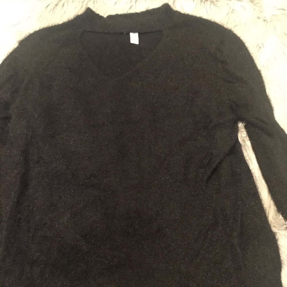 Black fuzzy dress